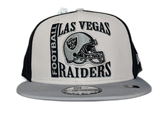 Las Vegas Raiders Raiders Historic Logo Retro Sport 3 Tone New Era 9FIFTY Snapback Hat - Pro Jersey Sports