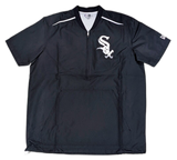 Men's Chicago White Sox New Era Half-Zip Black Short Sleeve Windbreaker - Pro Jersey Sports