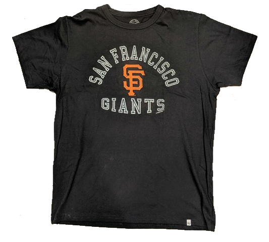 47 BRAND Men MLB San Francisco Giants Short Sleeve Flanker T-shirt Jet Black