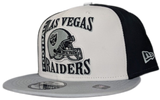 Las Vegas Raiders Raiders Historic Logo Retro Sport 3 Tone New Era 9FIFTY Snapback Hat - Pro Jersey Sports