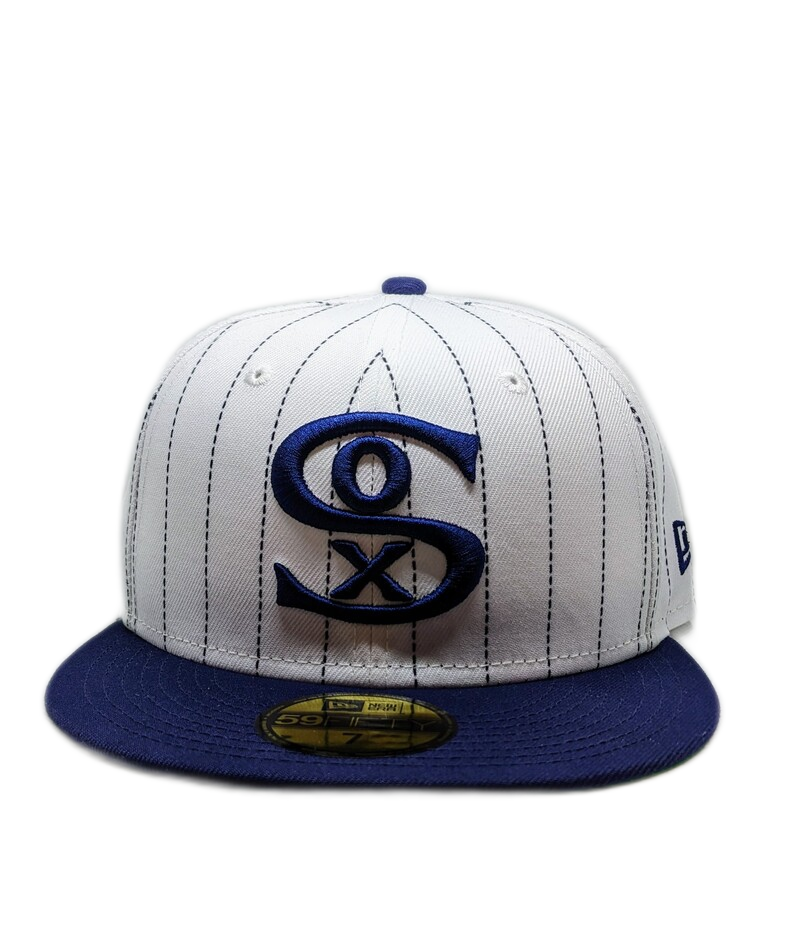 Chicago White Sox Cooperstown Collection 1917 New Era Classics White/Navy Pinstripe 59FIFTY Fitted Hat
