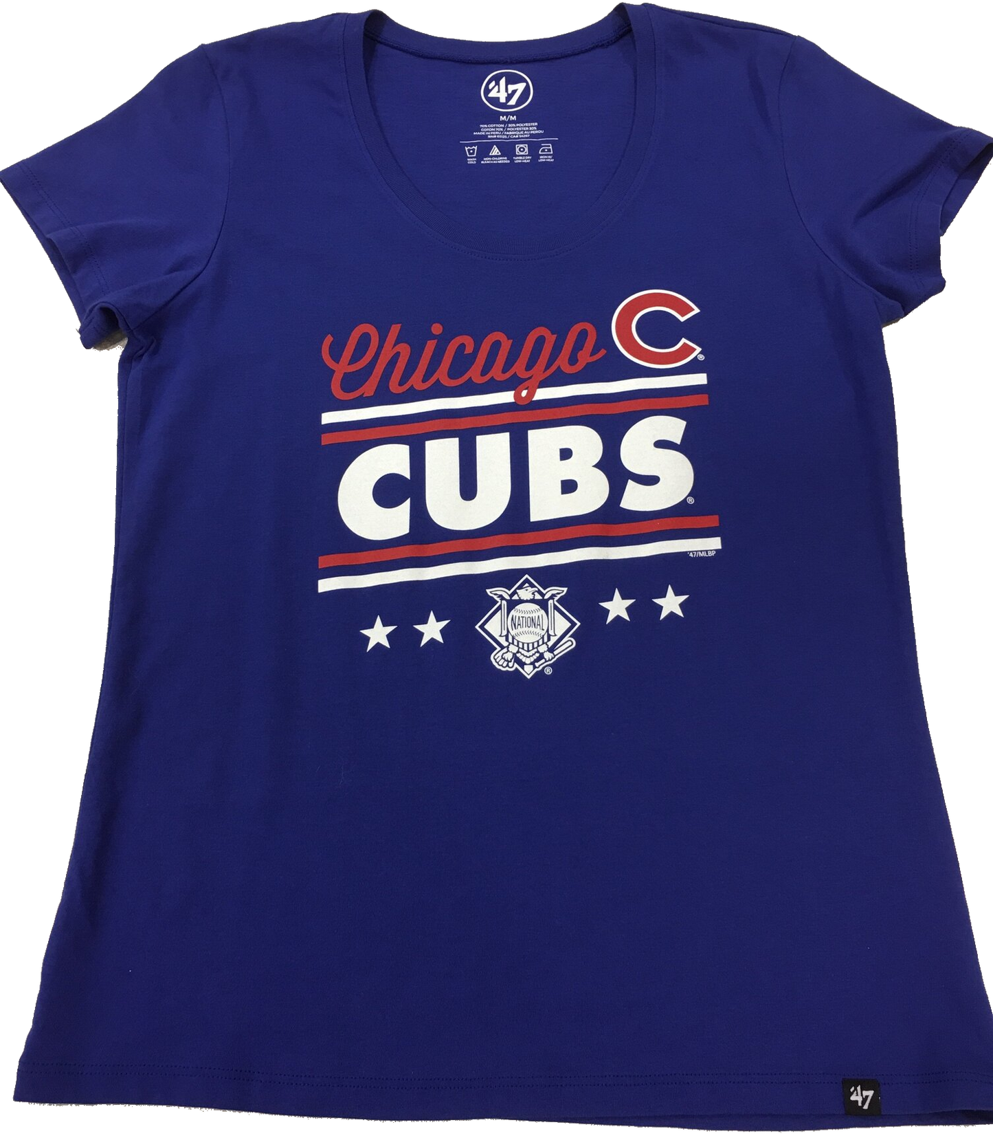 Womens Chicago Cubs Splitter Scoop Neck Tee By 47 Brand