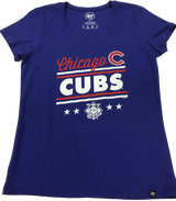 Womens Chicago Cubs Splitter Scoop Neck Tee By 47 Brand - Pro Jersey Sports