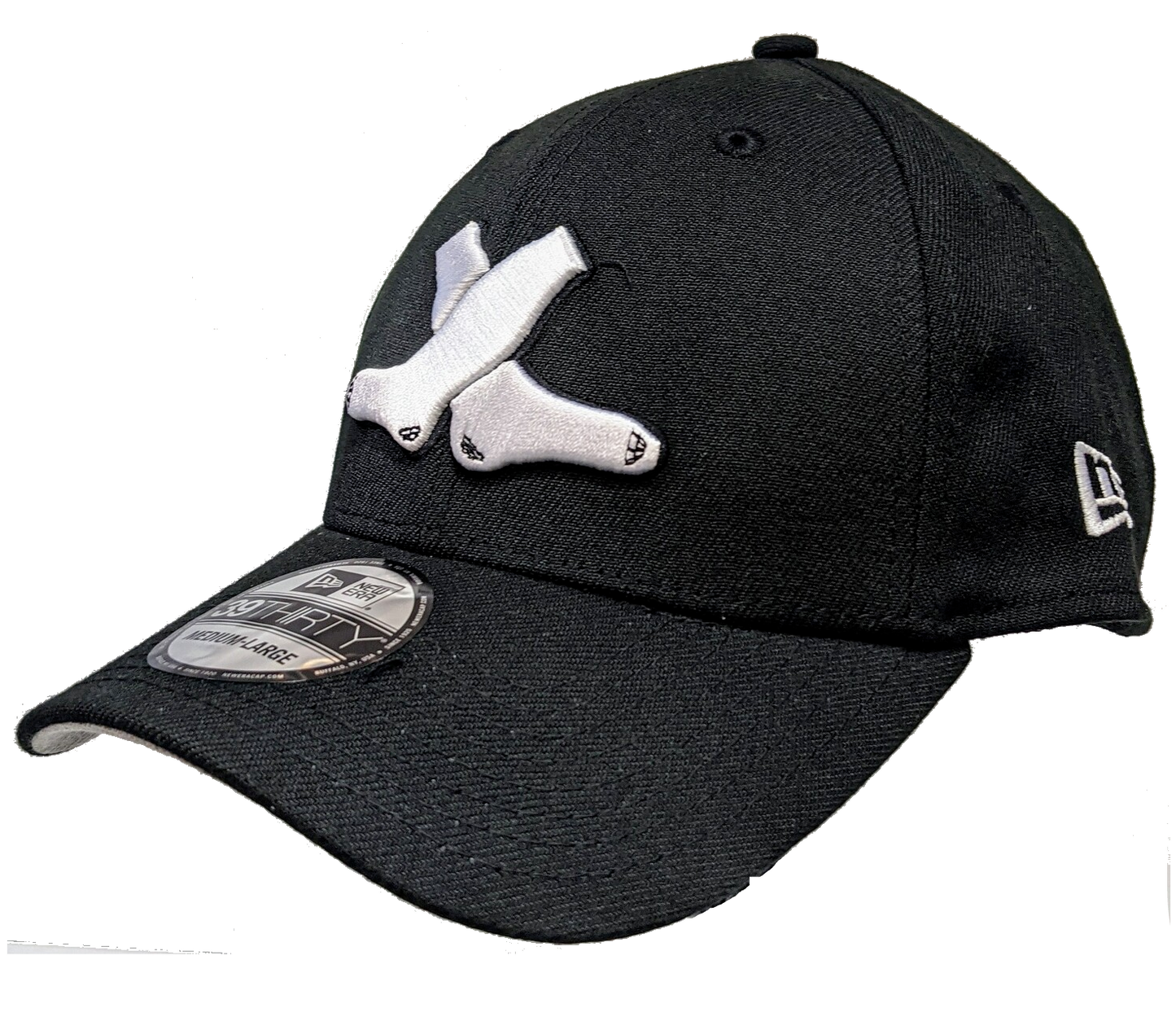 Men's Chicago White Sox Cooperstown Collection 1920 Cross Sox Black 39THIRTY Side Patch Flex Fit New Era Hat