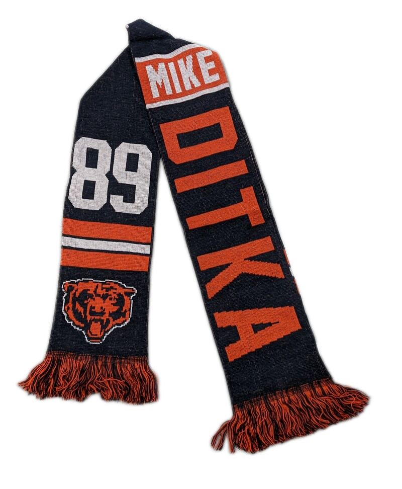 Chicago Bears Mike Ditka Retired Player Acrylic Scarf, Team Color-Forever Collectibles