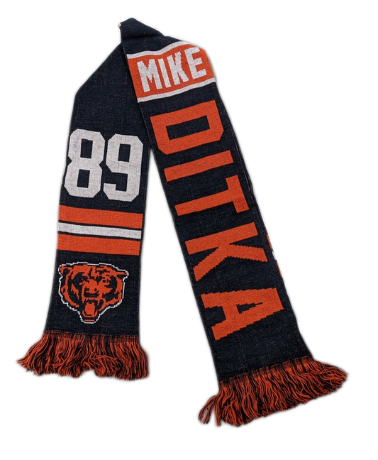 Chicago Bears Mike Ditka Retired Player Acrylic Scarf, Team Color-Forever Collectibles - Pro Jersey Sports