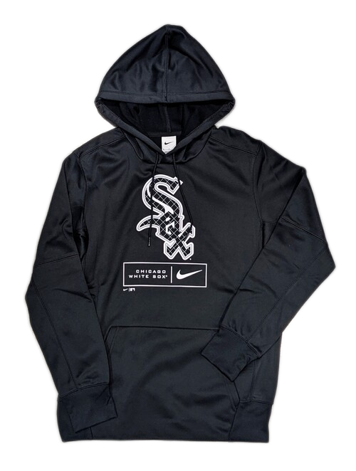 Men's Chicago White Sox Nike Therma Season Pattern Pullover Hoodie - Black