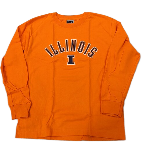 Illinois Fighting Illini Youth Long Sleeve Orange T-Shirt
