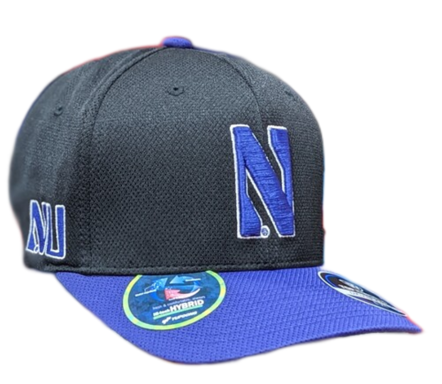 Northwestern Wildcats Top of the World 2 Tone Reflex Hybrid Tech Flex Hat - Black/Purple - Pro Jersey Sports