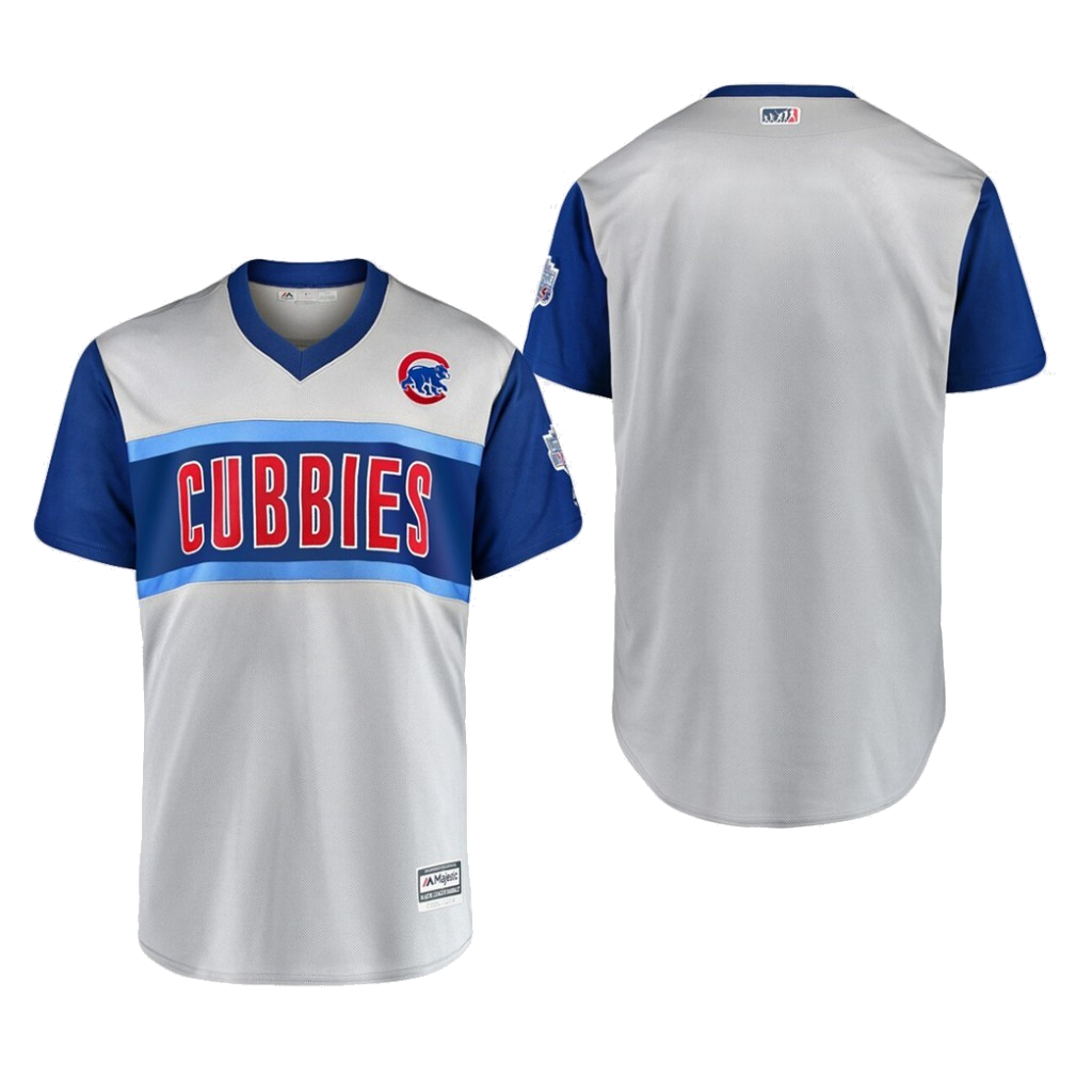 Men's Chicago Cubs Majestic Gray 2019 MLB Little League Classic Replica Team Jersey