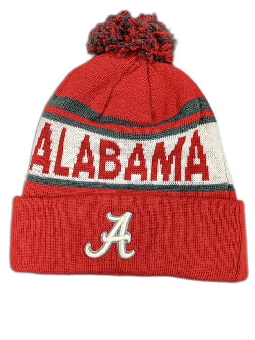Alabama Crimson Tide NCAA Top of the World Crimson Cuffed Pom Knit Hat