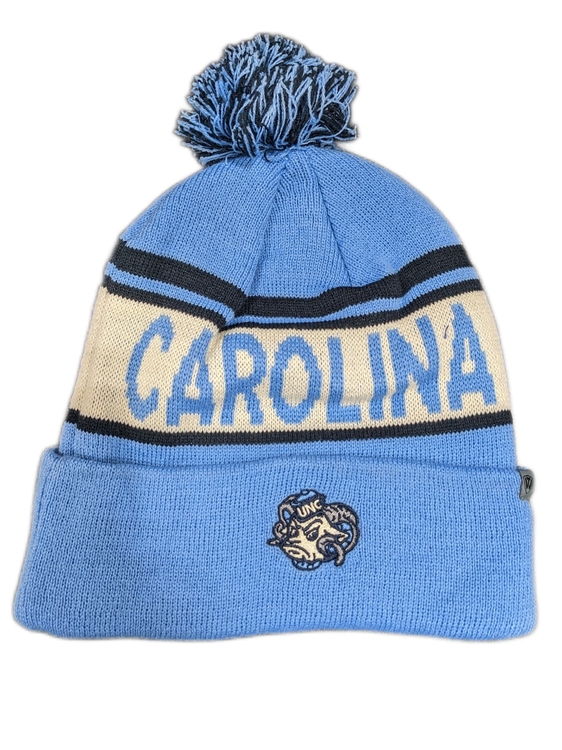 North Carolina Tar Heels NCAA Top of the World Carolina Blue Cuffed Pom Knit Hat
