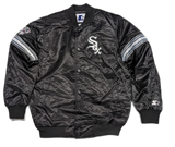 Men's Chicago White Sox Pick & Roll Starter Satin Jacket-Black - Pro Jersey Sports