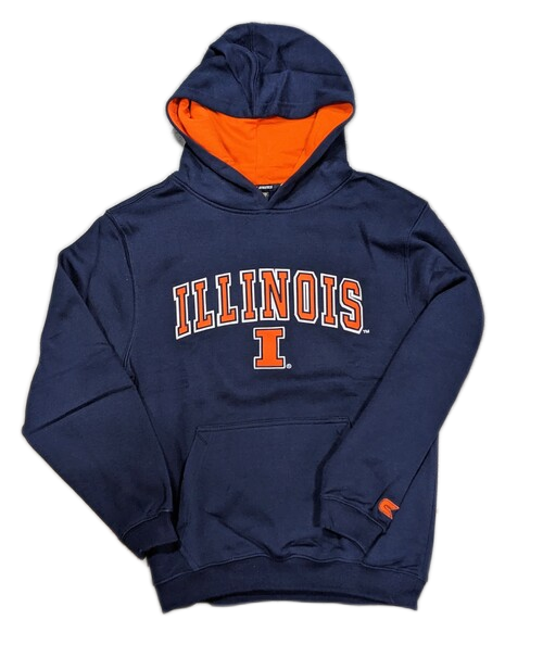 NCAA Illinois Fighting Illini Youth Navy Automatic Pullover Hoodie Sweatshirt