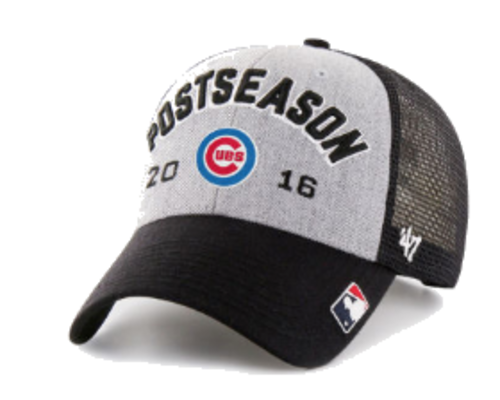 Chicago Cubs '47 2016 MLB Postseason Clincher Locker Room Hat - Black/Gray