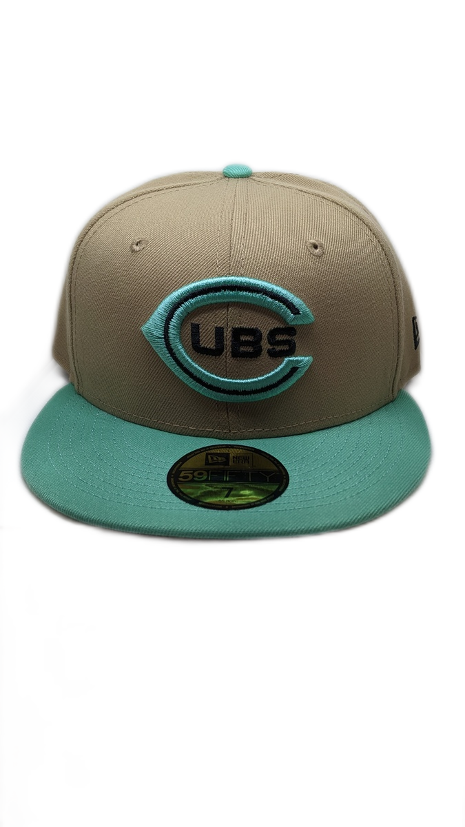 Chicago Cubs New Era 2 Tone Camel/Mint Rustic Winter 59FIFTY Fitted Hat