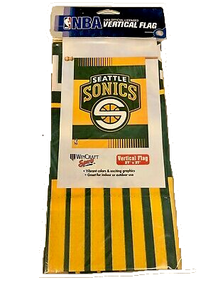 Seattle Supersonics Team Logo 27" x 37" Vertical Flag