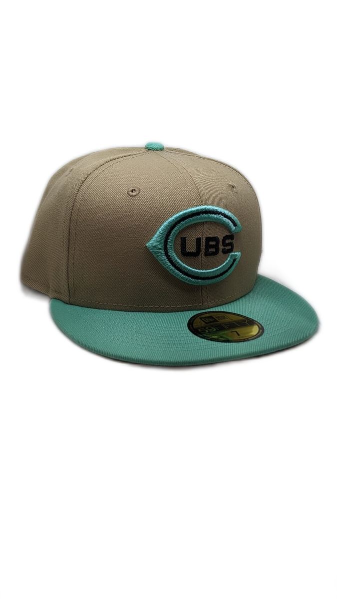 Chicago Cubs New Era 2 Tone Camel/Mint Rustic Winter 59FIFTY Fitted Hat