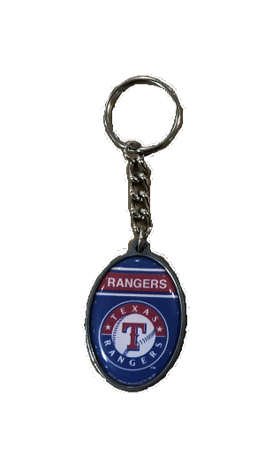 Texas Rangers MLB Oval Keychain