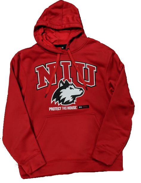Men's NCAA Northern Illinois Huskies Under Armour Red Armourfleece 2.0 Hoodie