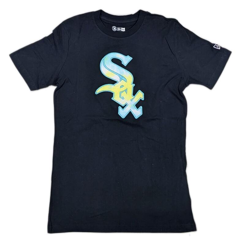 Men's Chicago White Sox New Era Tie-Dye Logo Black T-Shirt
