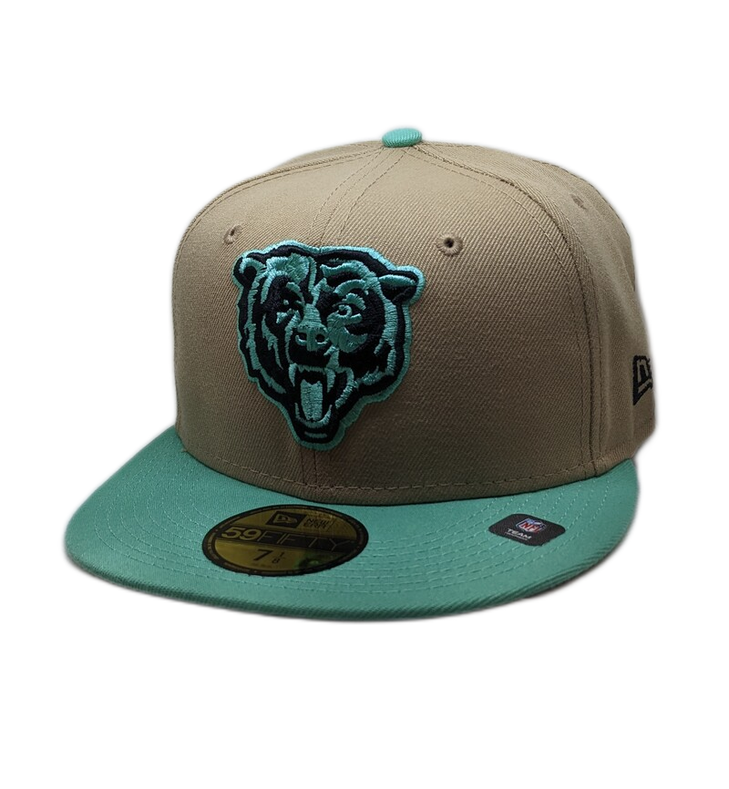 Chicago Bears New Era 2 Tone Camel/Mint Rustic Winter 59FIFTY Fitted Hat