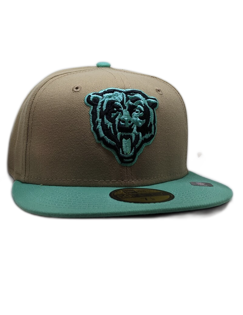 Chicago Bears New Era 2 Tone Camel/Mint Rustic Winter 59FIFTY Fitted Hat