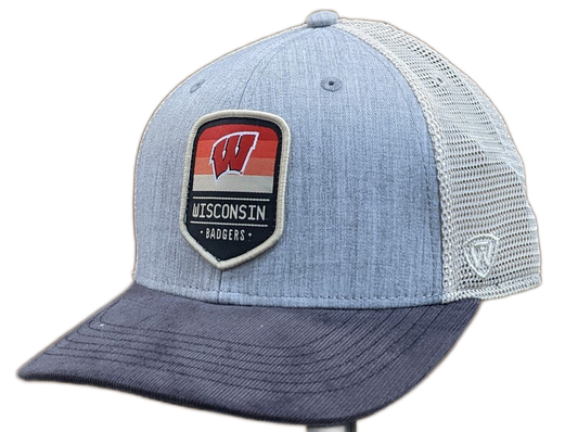 Wisconsin Badgers Steel Heather Trucker Adjustable Top of the World Hat