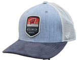 Wisconsin Badgers Steel Heather Trucker Adjustable Top of the World Hat - Pro Jersey Sports