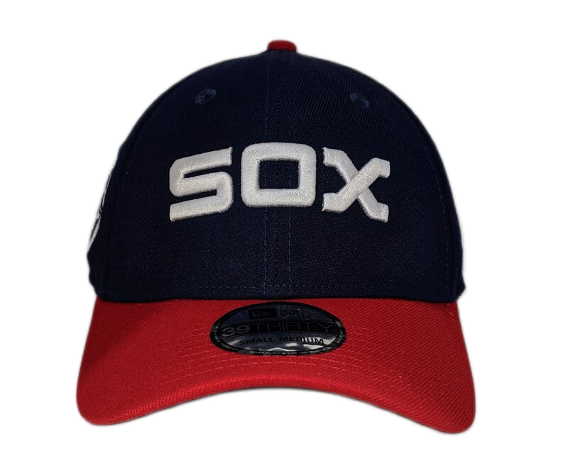 Chicago White Sox Cooperstown Collection 1983 Road 2 Tone Navy/Red 75 Years 39THIRTY Flex Hat