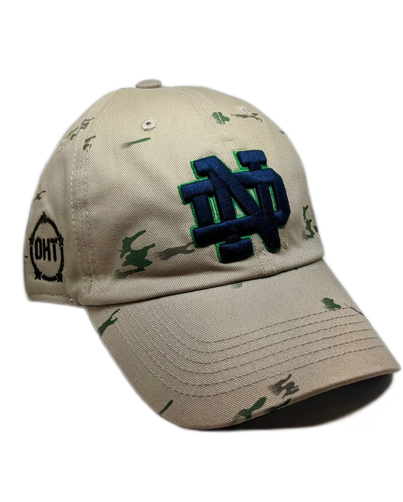 Men's Top of the World Khaki Notre Dame Fighting Irish OHT Military Appreciation Ghost Adjustable Hat