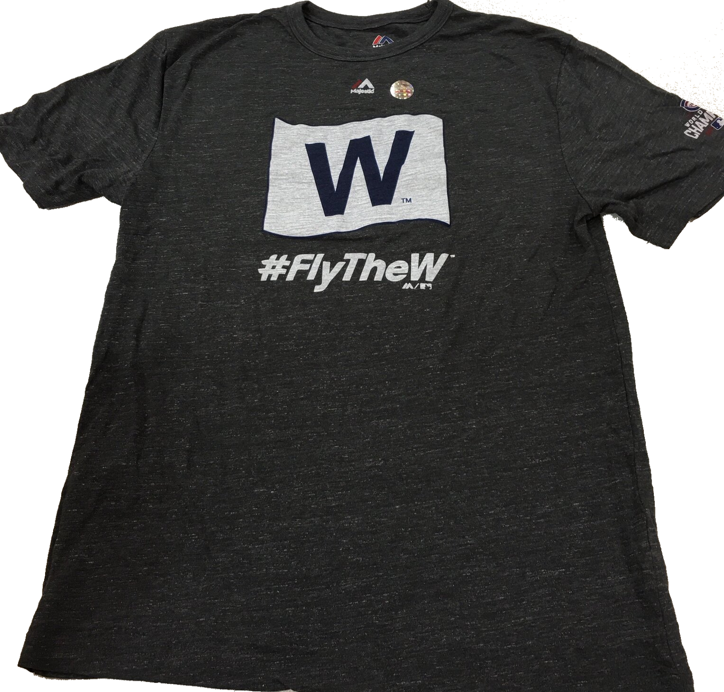 Men's Chicago Cubs 2016 World Series Champions Tri-Blend #FLYTHEW Flag T-shirt