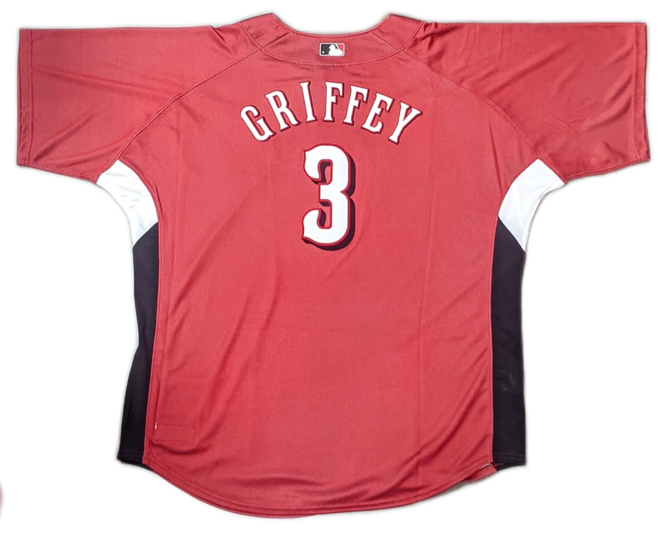 Men’s Cincinnati Reds Ken Griffey Jr. Mitchell & Ness 2007 Red Cooperstown Collection Batting Practice Jersey