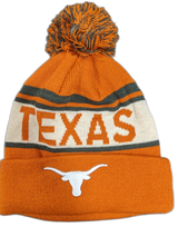 Texas Longhorns NCAA Top of the World Rust Orange Cuffed Pom Knit Hat - Pro Jersey Sports