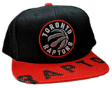 Men's Mitchell & Ness Black/Red Toronto Raptors Hardwood Classics Snapshot Adjustable Snapback Hat - Pro Jersey Sports