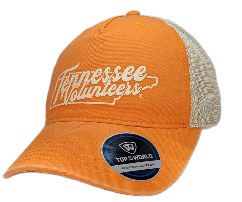 Men's Tennessee Volunteers Top of the World State Orange/White Trucker Strapback Hat