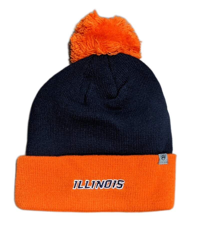Illinois Fighting Illini NCAA Top of the World City Orange Cuffed Pom Knit Hat