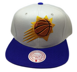 Phoenix Suns Mitchell & Ness Natural 2 Tone Snapback Hat- Cream/Purple - Pro Jersey Sports
