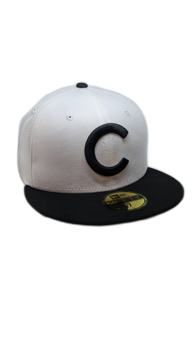 Chicago Cubs Cooperstown Collection 1908 Home New Era Classics White/Black 59FIFTY Fitted Hat