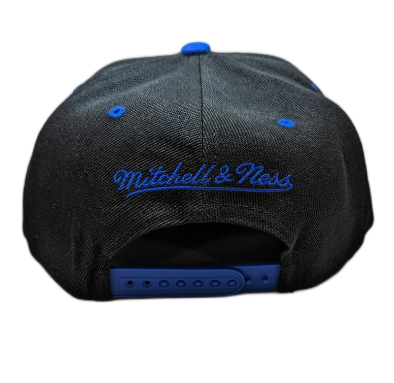 Men's Houston Rockets NBA 2 Tone Black/Blue Royalty Mitchell & Ness Snapback Hat