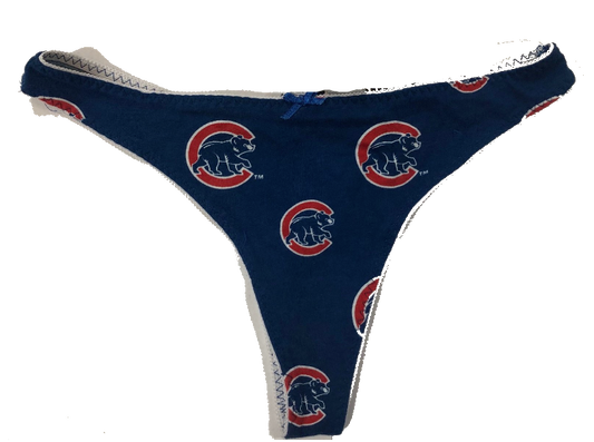 Concepts Sport Chicago Cubs Women's Blue Allover Print Thongs