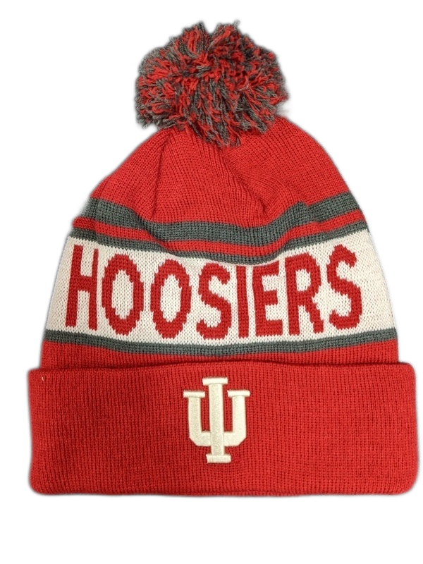 Indiana Hoosiers NCAA Top of the World Red Cuffed Pom Knit Hat