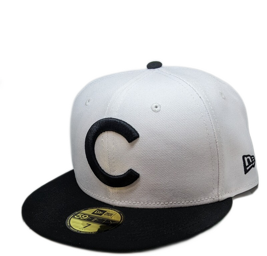 Chicago Cubs Cooperstown Collection 1908 Home New Era Classics White/Black 59FIFTY Fitted Hat