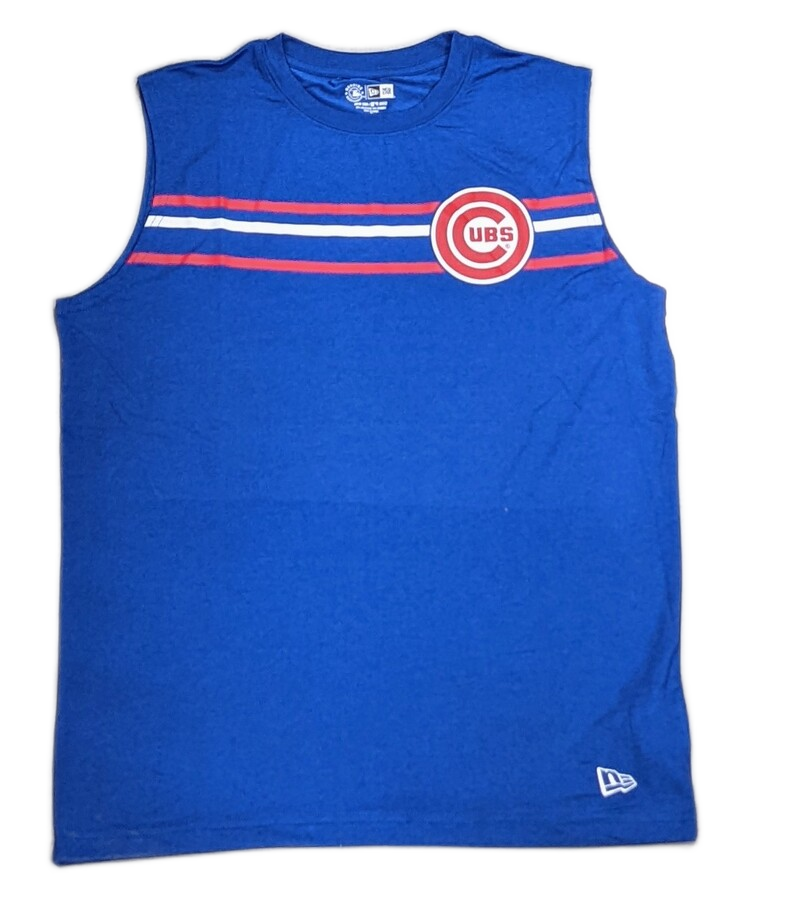 Men's Chicago Cubs New Era Blue Sleevless T-Shirt