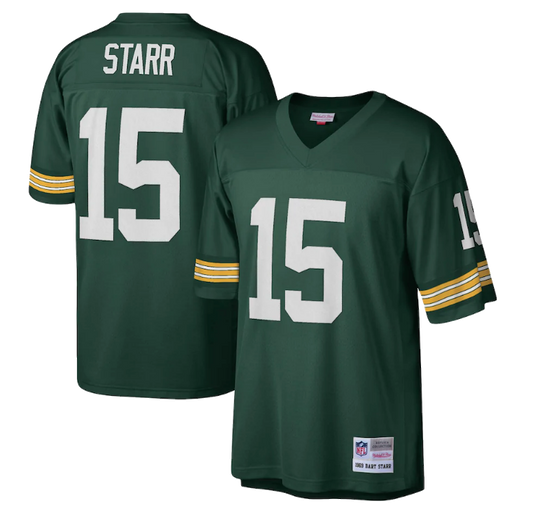 Men's Green Bay Packers Bart Starr Mitchell & Ness Green Legacy Replica Jersey