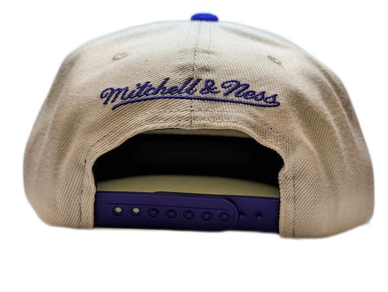 Phoenix Suns Mitchell & Ness Natural 2 Tone Snapback Hat- Cream/Purple