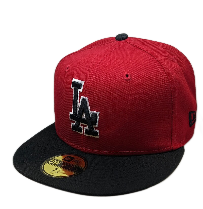Los Angeles Dodgers New Era 2 Tone Eruption Red/Black 75th World Series 59FIFTY Fitted Hat