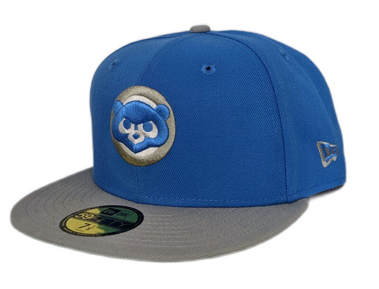 Chicago Cubs New Era 2 Tone Airforce Blue/Gray Angry Bear 59FIFTY Fitted Hat
