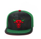 Chicago Bulls Day One Black/ Red/ Kelly Green Mitchell & Ness Snapback Hat - Pro Jersey Sports