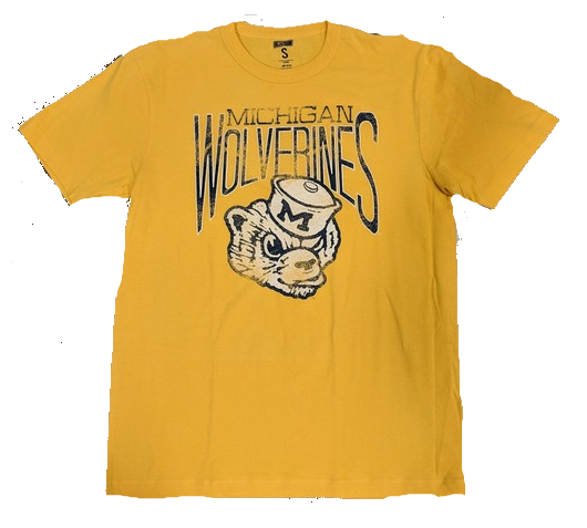 Tailgate Men's Michigan Wolverines Mascot Honors Gold T-Shirt